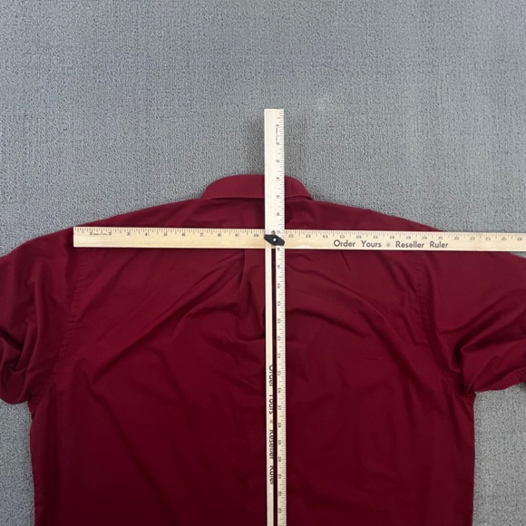 Alexander Julian Colours Shirt XL Burgundy Button Up Single Needle Luxury Men - Picture 11 of 12